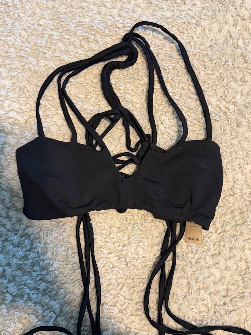 Black Strange Bikinis Top